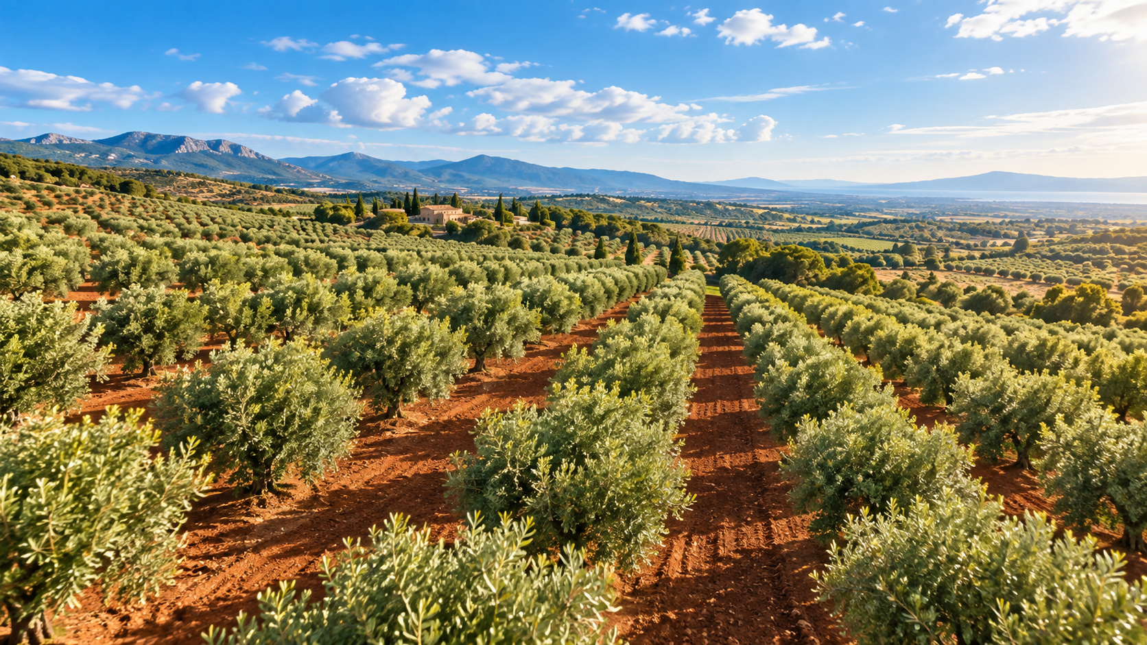 Vista aérea de los olivares